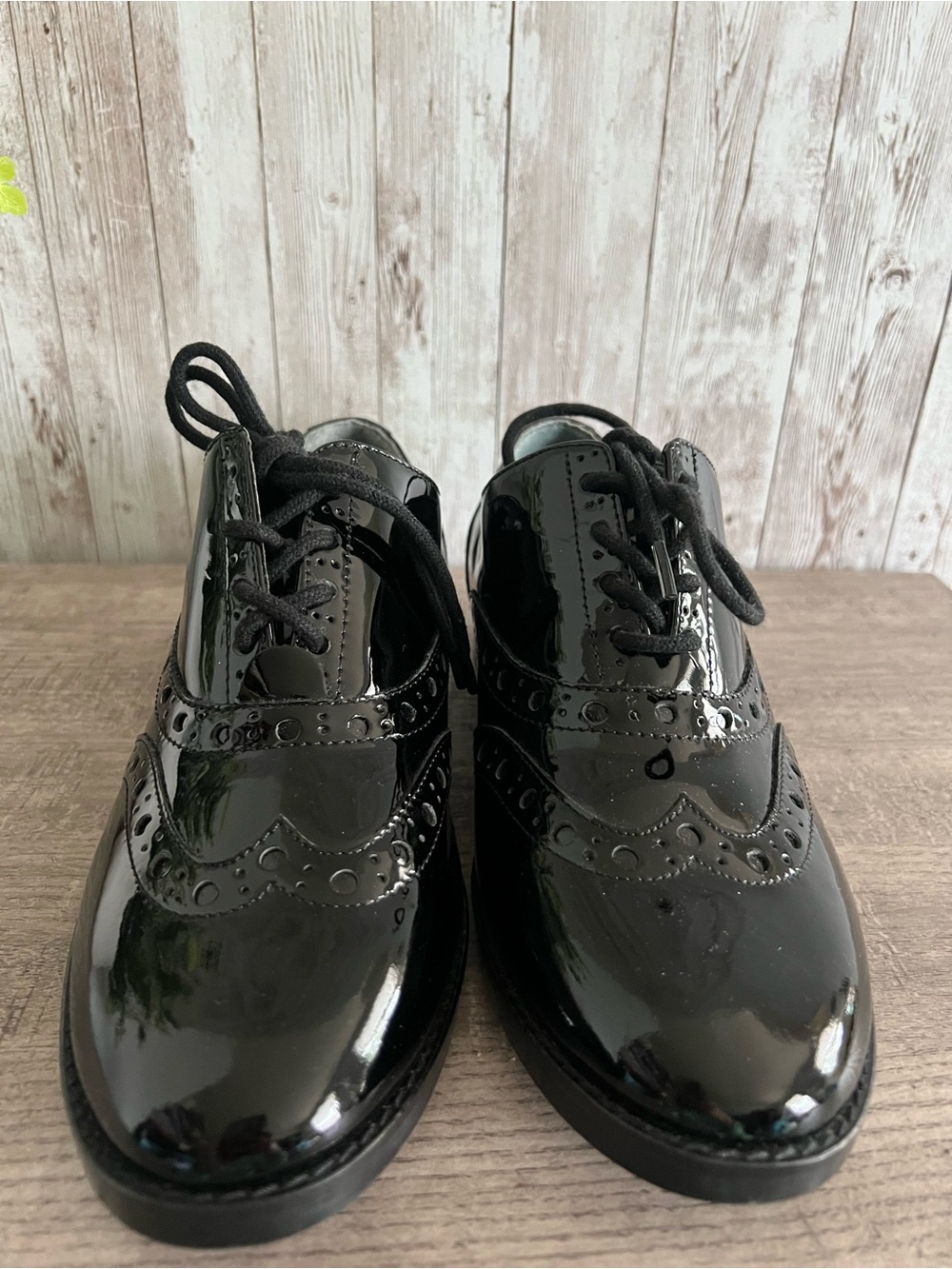 Vionic Hadley Black Patent Wingtip Oxfords Brogue Preppy Classic Women’s 7.5 - Picture 4 of 7